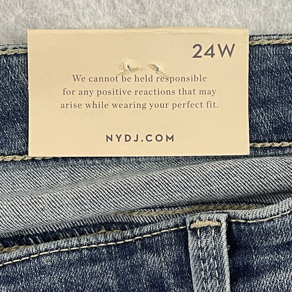 NYDJ Jeans Womens 24W Blue Loire Chloe Capri Slit Hem Lift Tuck Tech MSRP $89 - Picture 13 of 16